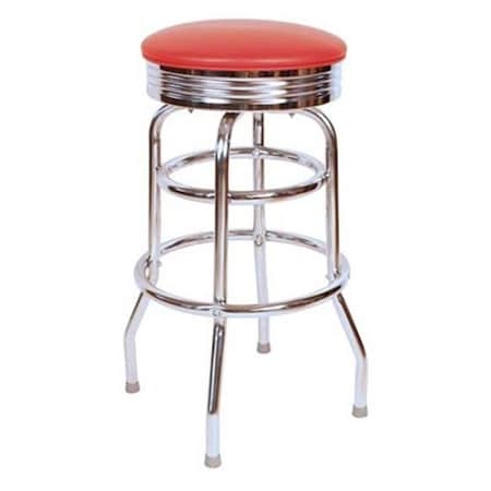 Richardson Seating Corp Richardson Seating Corp 1971RED 1971- 30 in. Floridian Swivel Bar Stool; Red - Chrome 1971RED